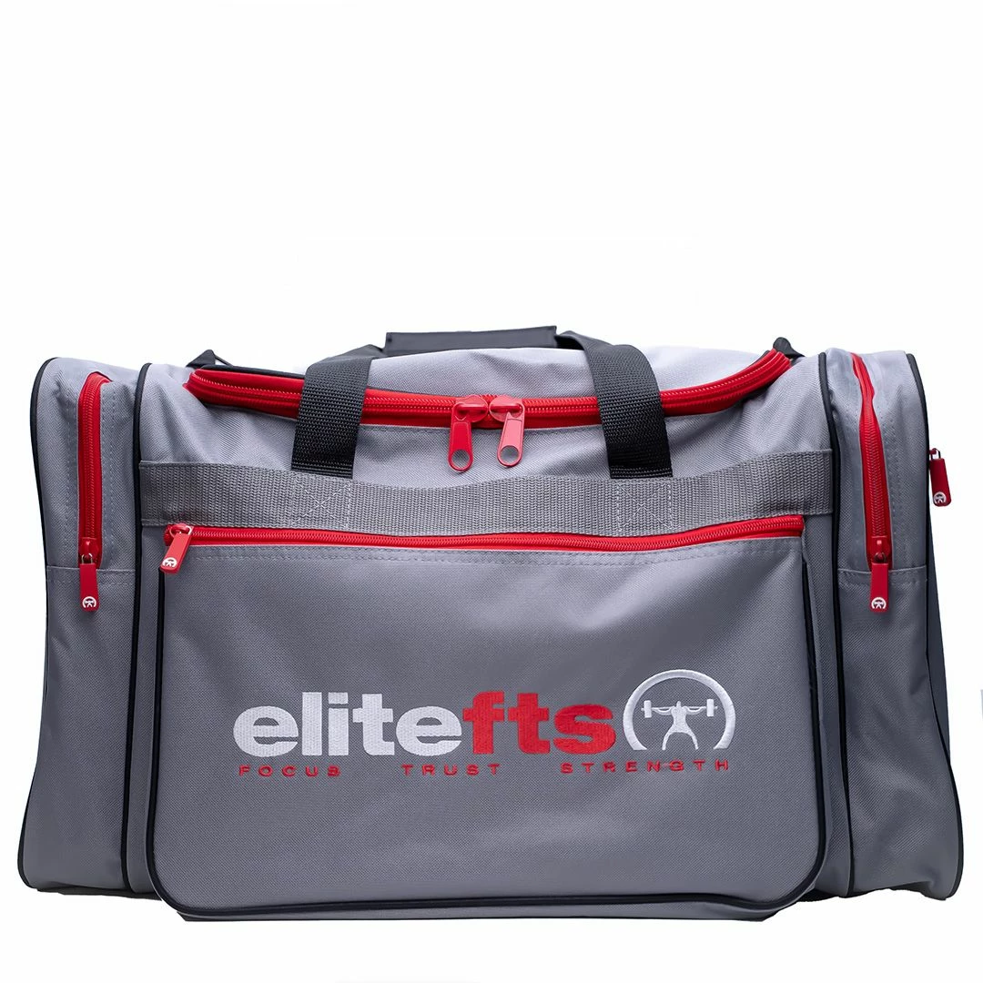 Elitefts™ Grey Crescent Tagline Duffel Bag 2 Elitefts™ Grey Crescent Tagline Duffel Bag