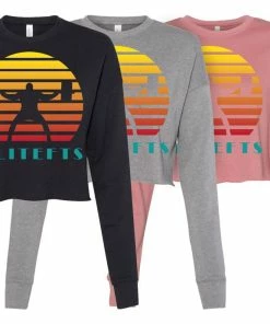 Elitefts Women's Sunset Squatter Cropped Crew Fleece
